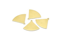 Brass Triangle Charm, 6 Raw Brass Triangle Charms With 1 Loop, Blanks (27x23x0.80mm) M03338