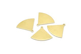 Brass Triangle Charm, 6 Raw Brass Triangle Charms With 1 Loop, Blanks (27x23x0.80mm) M03338