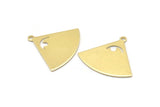 Brass Triangle Charm, 6 Raw Brass Triangle Charms With 1 Loop, Blanks (27x23x0.80mm) M03341
