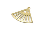 Brass Triangle Charm, 6 Raw Brass Triangle Charms With 1 Loop, Blanks (27x23x0.80mm) M03334