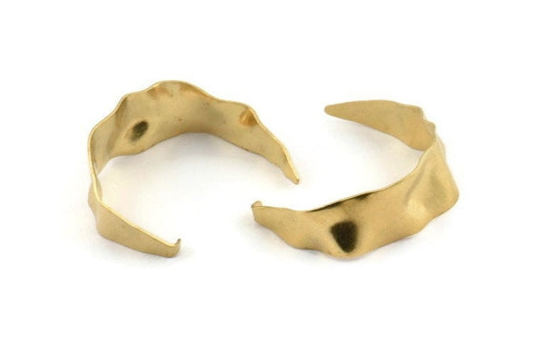 Brass Charm Earring, 6 Raw Brass Charm Earrings, Findings (30x11x0.50mm) D1361