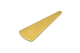 Brass Triangle Charm, 12 Raw Brass Triangle Stamping Blanks With 1 Hole, Earrings, Findings (37x14x0.80mm) A1155