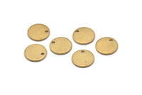 Brass Cabochon Tag, 100 Raw Brass Cabochon Tags With 1 Hole, Stamping Tags (10x1mm) BS 2087