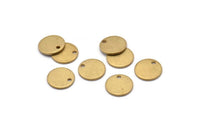 Brass Cabochon Tag, 100 Raw Brass Cabochon Tags With 1 Hole, Stamping Tags (10x1mm) BS 2087
