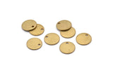 Brass Cabochon Tag, 100 Raw Brass Cabochon Tags With 1 Hole, Stamping Tags (10x1mm) BS 2087