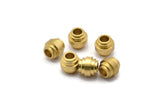Brass Industrial Finding, 24 Raw Brass Industrial Spacer Beads, Findings (7.5x7mm) D1269