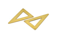 Brass Triangle Pendant, 10 Raw Brass Triangle Pendant (50x33mm) A0694