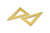 Brass Triangle Pendant, 10 Raw Brass Triangle Pendant (50x33mm) A0694