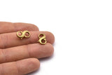 Brass Parrot Clasp, 6 Raw Brass Lobster Claw Clasps (16x8mm) A1349