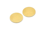 Brass Round Tag, 6 Raw Brass Round Stamping Blanks, Findings (20x1mm) A0249