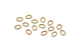 Brass Jump Ring, 250 Raw Brass Oval Jump Rings (5x4x0.7mm) A0986