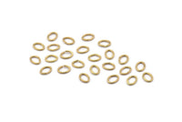 Brass Jump Ring, 250 Raw Brass Oval Jump Rings (5x4x0.7mm) A0986