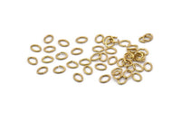 Brass Jump Ring, 250 Raw Brass Oval Jump Rings (5x4x0.7mm) A0986