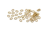 Brass Jump Ring, 250 Raw Brass Oval Jump Rings (5x4x0.7mm) A0986