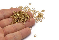 Brass Jump Ring, 250 Raw Brass Oval Jump Rings (5x4x0.7mm) A0986