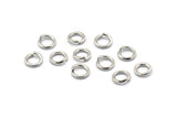 Silver Jump Ring, 100 Silver Tone Brass Jump Rings (7x1.2mm) A1034