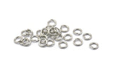 Silver Jump Ring, 250 Silver Tone Brass Jump Rings (6x1mm) A0988