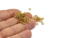 4mm Jump Ring - 500 Golden Brass Jump Rings, Findings (4x0.60mm) A0007