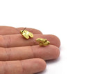 Brass Shoe Earring, 4 Raw Brass Shoe Stud Earrings (18x8mm) N0893 A1238