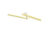Brass Stick Earring, 8 Raw Brass Stick Stud Earrings With 1 Hole (50x3x0.80mm) M02524 A0699