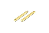 Brass Rectangle Charm, Raw Brass Rectangle Charms With 2 Holes, Stamping Blanks, Necklace Charm
