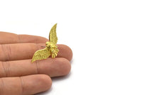 Brass Eagle Earring, 2 Raw Brass Eagle Stud Earrings (40x20mm) N0411 A1197