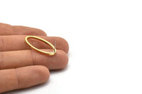 Brass Oval Earring, 8 Raw Brass Oval Stud Earrings (14x28x1.4x1.8mm) BS 1739 A1186