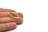 Brass Oval Earring, 8 Raw Brass Oval Stud Earrings (14x28x1.4x1.8mm) BS 1739 A1186