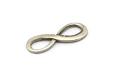 Gümüş Sonsuzluk Tılsımı, 24 Antik Gümüş Kaplama Pirinç Sonsuzluk Kolye Tılsımı, Küpeler, Bulgular (23x8x1mm) D1141 H1142