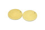 Brass Round Charm, 8 Raw Brass Round Charms With 1 Hole (21x0.80mm) M03358