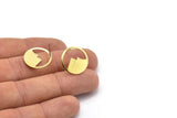 Brass Mountain Earring, 8 Raw Brass Mountain Shaped Stud Earrings (18x0.80mm) M02719 A0419