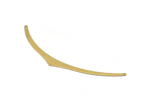 Brass Choker Findings, 2 Raw Brass Choker Findings With 3 Holes (146x0.80mm) D0169