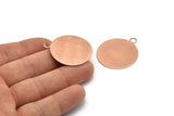 Rose Gold Round Tag,2 Rose Gold Plated Brass Textured Round Stamping Blanks With 1 Loop,Earrings,Pendants (35x30x0,50mm) D0734 Q0769