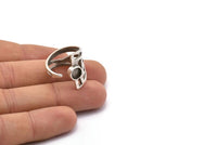 Gümüş Yüzük, 1 Taşlı Antik Gümüş Kaplama Pirinç Yüzük - Ped Boyutu 6mm N1951 H1488