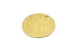 Brass Round Tag, 12 Raw Brass Round Textured Stamping Blanks With 1 Hole (20x0.80mm) D0641