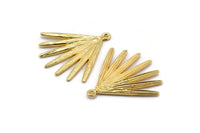 Gold Broom Charm, Gold Plated Brass Broom Charms With 1 Loop, Pendants, Earrings (31x1.5mm) N1010 Q0957