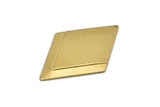 Brass Diamond Charm, 2 Raw Brass Diamond Stamping Blanks With 1 Hole, Pendants, Earrings, Findings (53x36x1mm) D0783