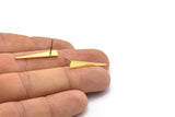 Brass Triangle Earring, 10 Raw Brass Triangle Stud Earrings (26x4.5x0.80mm) M142 A1612