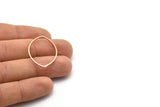 Rose Gold Marquise Ring, 8 Rose Gold Plated Brass Marquise Ring, Connectors, Charms (22x31x1mm) D1300 Q0938