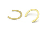 Brass Geometric Earring, 12 Raw Brass Geometric Stud Earrings (28x3x0.80mm) A1664 A1801