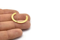 Brass Geometric Earring, 12 Raw Brass Geometric Stud Earrings (28x3x0.80mm) A1664 A1801