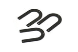 Black Geometric Charm, 8 Oxidized Black Textured U Shaped Pendants With 3 Holes, Charms, Findings (28x20x0.80mm) D875 S1020