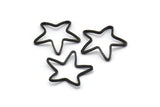 Black Star Connector, 20 Oxidized Brass Black Star Connector (16mm) Bs 1209 S874