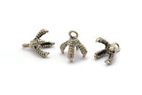 Dragon Claw Pendant, 5 Antique Silver Plated Brass Dragon Claw Charms, Necklace Pendants (14x10mm) N0419 H0068