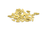 Brass Drop Blank, 100 Textured Tiny Raw Brass Drop Blanks (7x3x0.80mm) M01412