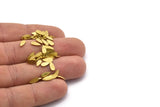 Brass Drop Blank, 100 Textured Tiny Raw Brass Drop Blanks (7x3x0.80mm) M01412