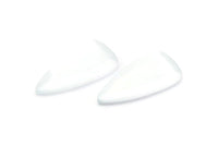White Cat&#39;s Eye Stone, 2 White Cat&#39;s Eye Gemstones in Teardrop Shape (38x20x4mm) X071