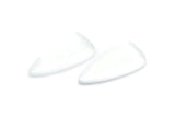 White Cat&#39;s Eye Stone, 2 White Cat&#39;s Eye Gemstones in Teardrop Shape (38x20x4mm) X071