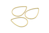 Brass Drop Connector, 25 Raw Brass Drop Connectors (32x22x1mm) Bs 1140