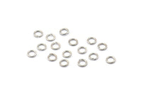 4 mm Jump Ring, 250 Silver Tone Round Jump Rings (4x0.6mm) BS 2172